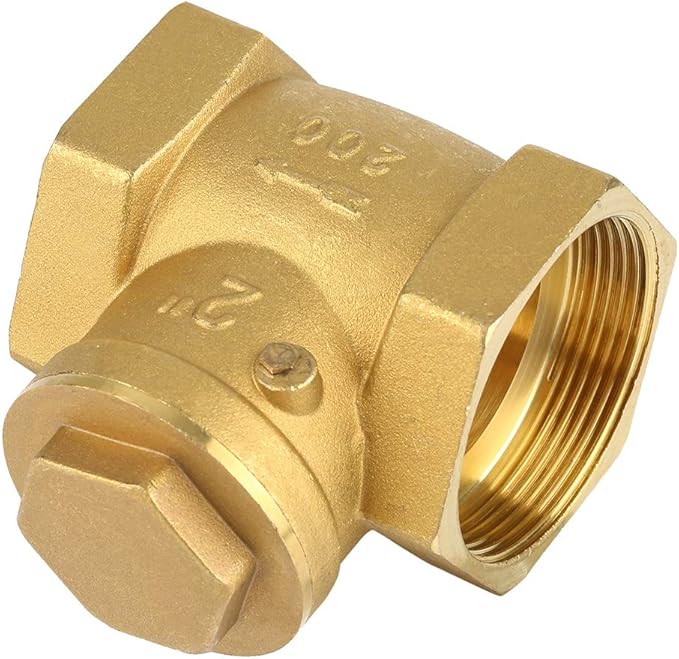 CHICIRIS Swing Check Valve Brass DN50 NOn Return Valve 232PSI, Reliable One Way for Home Plumbing System