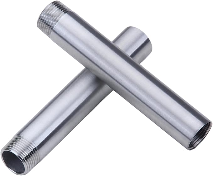 CONSTELLAR 304 Stainless Steel Pipe Fitting - 3/4" NPT Male x 3/4" NPT Female Threaded Thickened Pipe Wall, 150mm (6 inch) Length Heavy Nipple Seamless Pipe (1 Pcs)