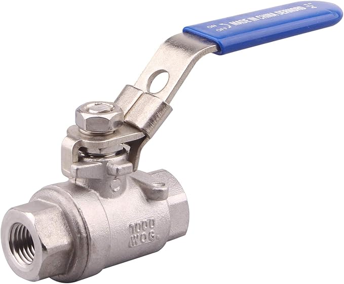 DERNORD Stainless Steel 304 Ball Valve, Full Port Heavy Duty for WOG with Locking Device (1/4" NPT)