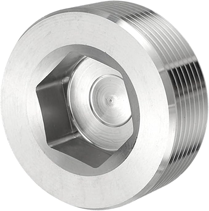Pipe Plug Stainless Steel Internal Hex Thread Socket Pipe Plug Fitting - Fitting for (Sealing Port - Air Tanks - Water Outlets) 1-1/2 Inch NPT Male