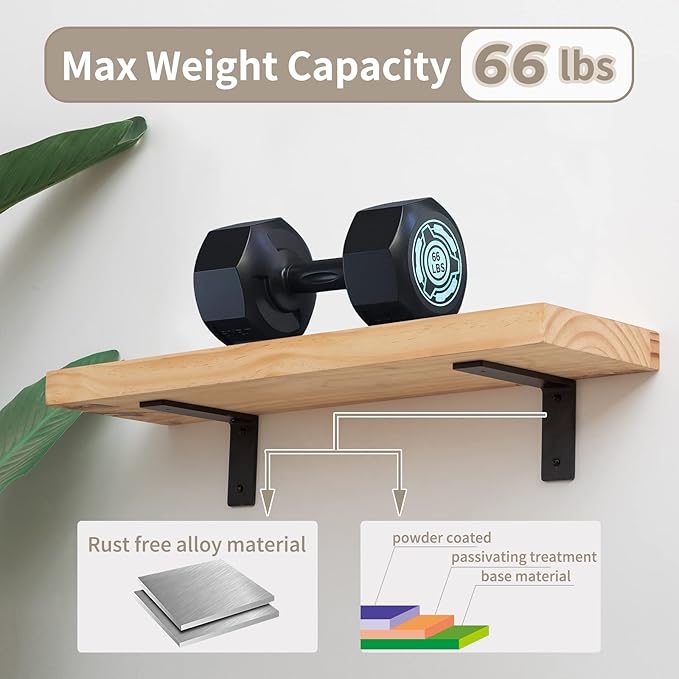 6"x 4"Shelf Brackets,L Shelf Brackets, die-cast Formation, Vertical Angle, Premium Alloy Metal Heavy Duty Shelf Bracket, high Strength Mounting Hardware Included, Corner Brace Joint,Pack of 4