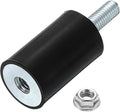 uxcell M8 Rubber Mounts, 1Pcs 25x40mm(DxH) Rubber Cylindrical Anti Vibration Isolator Shock Absorber with Lock Nut for Car Bobbin Generator Air Compressors