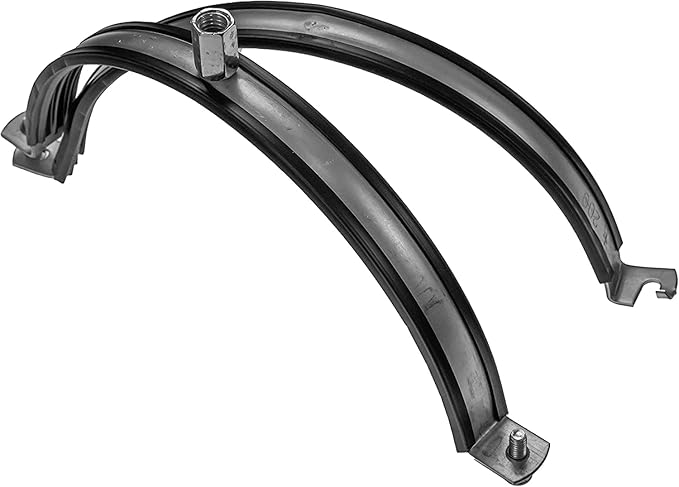 12" Inch Galvanized Pipe Hanger with Rubber - Conduit Mounting Clamp - PVC Tube Brackets - Metal Pipe Clamps - Tube Wall Mounting Bracket Clamp - Rigid Conduit Holder - 12in Pipe Clamp