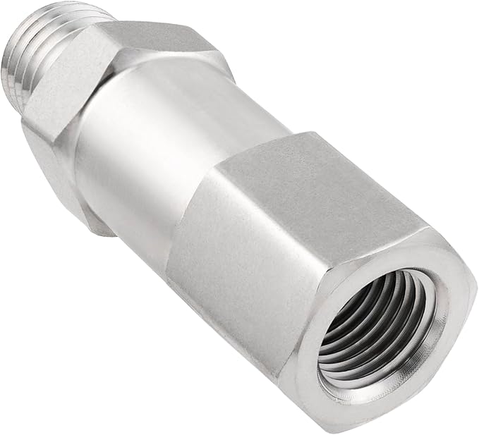 Yoebor 304 Stainless Steel Detachable Check Valve One Way Non-Return Valve for Water Oil Gas, 1pc (Mnpt(Inlet) x Fnpt, 1/4")