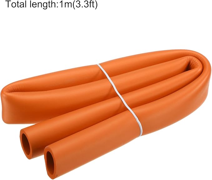 uxcell Foam Tubing for Handle Grip Support, Pipe Insulation Outside Pipe Lagging, 28mm(1 1/8") ID 35mm(1 3/8") OD 1m Orange