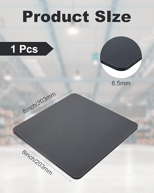 1/4 Inch Steel Plate, A36 Steel Sheet Square Hot Rolled Steel Base Plate, 8in x 8in Weldable Metal Sheet for Structural Support and Industrial Use(1 Pack)