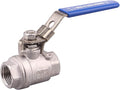 DERNORD Stainless Steel 304 Ball Valve, Full Port Heavy Duty for WOG with Locking Device (1/2" NPT)
