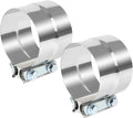 4 Inch Exhaust Pipe Clamp Lap Joint 4 In Exhaust Band Clamp Stainless Sleeve Coupler For Mufflers,Exhaust Pipe(2 PCS)