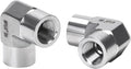 90 Degree Street Elbow - 1/4" NPT Female to 1/4" NPT Female Stainless Steel 304 Heavy Duty Forged Barstock Street Elbow Adapter Pipe Fitting (pack of 2)