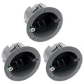 18 Cu.in.,4.25” Dia Round PVC Old Work Electrical Switch and Round Outlet Box,Ground Remodel Electrical Box with ETL Listed,for Home Improvement(3 Pack).
