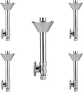 5-PCs HeSun Straight Stop Valve with 5-Inch Copper Sweat Tube Extension, 1/2" Sweat x 3/8" OD Compression Straight Stop, 1/4 Turn Shut Off Valve for Bathroom(VALVE146-5)