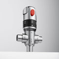 Thermostatic Mixing Valve with 1/2 NPT Male Connection, Water Temperature Constant Control Valve, Fahrenheit Scale Mark, Solid Brass,Grey