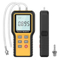 Manometer, Dual-Port HVAC Manometer with 12 Units Switch, Storage & Reminder Function, LP Gas Pressure Tester for Temperature and Pressure Testing, MMT2118563