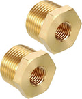 Pack of 1, 3/4" Male NPT to 1/4" FeMale NPT Solid Brass Hex Bushing, Hose Fittings Adapter Reducer Fit for Pipe Leak Repair, Bathroom Remodeling, Tool Extensions, Compression