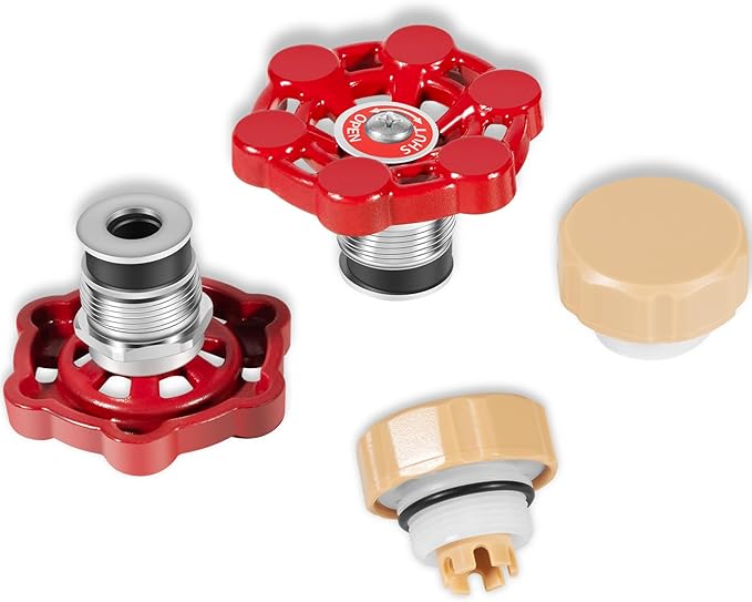 ASSE 1019-A Universal Outdoor Faucet Repair Kit (VACVBKX1B Vacuum Breaker,Metal Handle),Wall Hydrant Complete Repair Kit,Anti-Siphon Frostproof Faucet Valve Hose Faucet Fitting Repair Kit（2Pack）