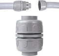 (1Pcs) NPT 1-1/4 inch Liquid-Tight Connector,PVC Flexible Conduit Double-Ended Connector,Straight 180 Degree,Two-Way Conduit Connector,Electrical Conduit Fittings