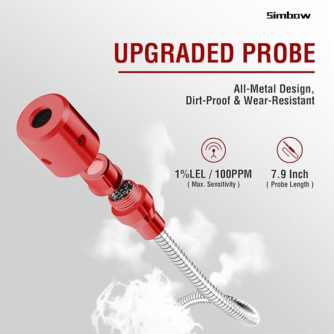 Refrigerant Leak Detector, WJL-6000 PRO HVAC Freon Leak Detector Halogen Freon Sniffer Rechargeable Air Conditioning Detection for CFCs, HCFCs, HFCs, HFOs, HCs