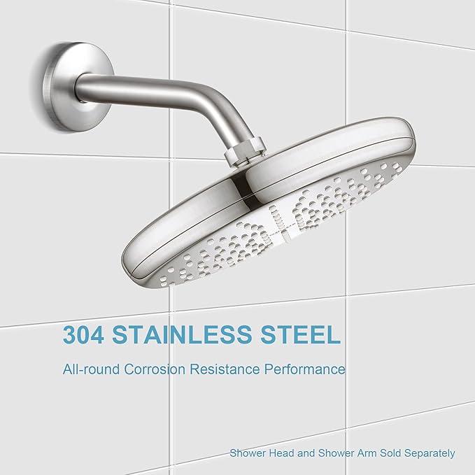 OFFO Shower Arm Flange Brushed Nickel 2.5 Inches in Outer Diameter Replacement Shower Head Arm Escutcheon Plate Suitable for Most Brands Shower Head Arms