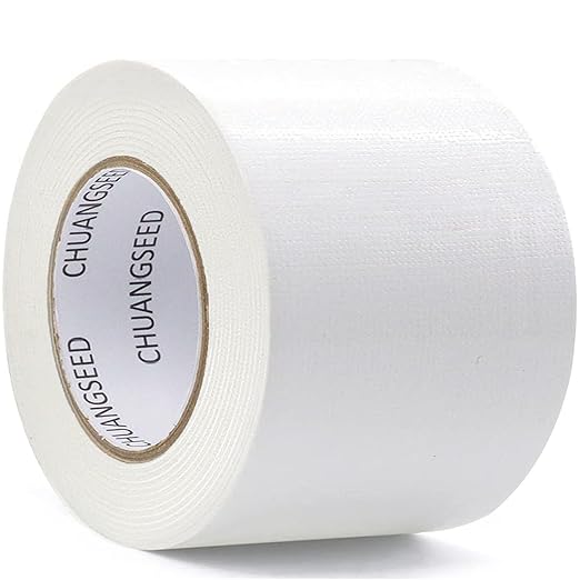 CHUANGSEED White Duct Tape 3 inches x 55 Yards (164 ft), Industrial Grade Heavy-Duty and Strong for Crafts & Home Improvement, No Residue,Flexible