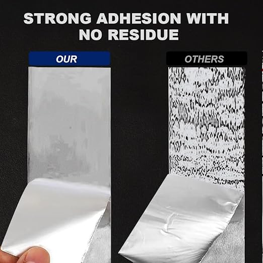Aluminum Foil Duct Tape Heavy Duty 3.9 Mil, 2 Inch X 22 YD, Insulation Heat Resistant High Temperature Sealing and Patching for HVAC, Dryer Vent Hose, Air Vents, Exhaust Pipe, Metal Repair
