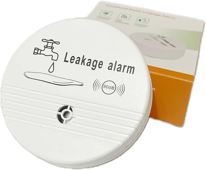 Water Leak Alarm Detectors 90dB Water Sensor Alarms Flood Detector for Basements Bathrooms Laundry Rooms