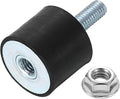 uxcell M8 Rubber Mounts, 1Pcs 30x25mm(DxH) Rubber Cylindrical Anti Vibration Isolator Shock Absorber with Lock Nut for Car Bobbin Generator Air Compressors