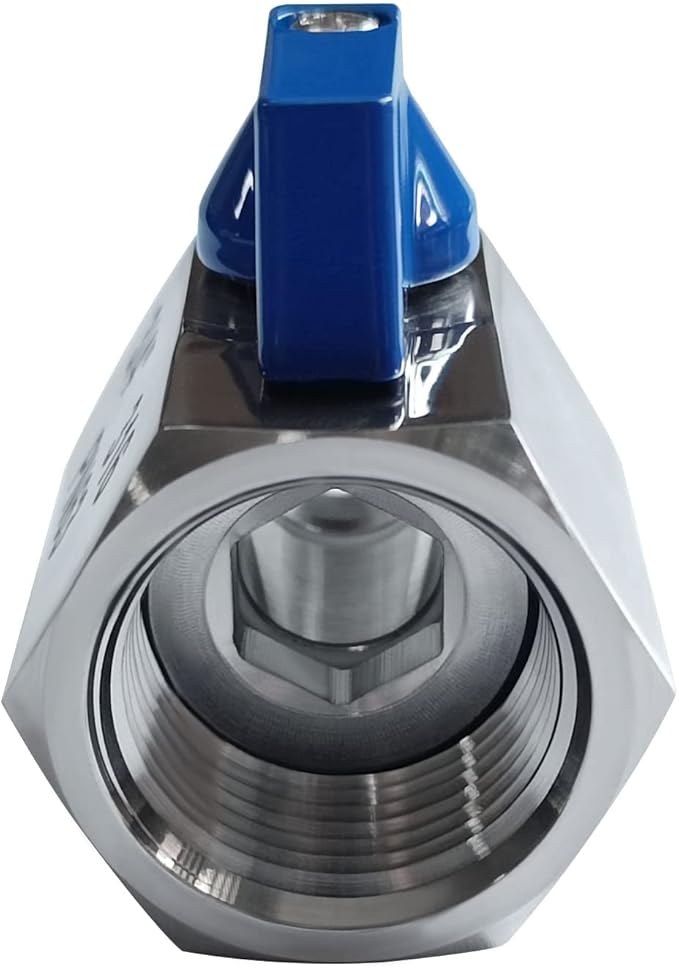 316 Stainless Steel Mini Ball Valve 3/4" NPT Female x Male Thread Shut Off Valve for Water,Oil and Gas(Pack of 2)