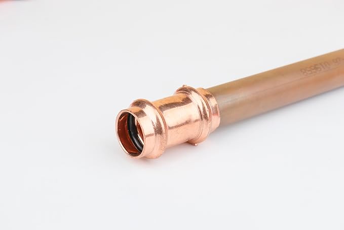 WHK 1/2" Copper Press Propress x 1/2" Pro Press Coupling Adater Fittings 8 Packs with 90 Degree Elbow 4 Packs use for Connect From Cooper to Cooper Pipe(Lead-Free,No Stop)