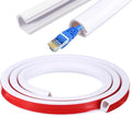 39" Side Cord Wall Cover, Buckle Cable Hider, Silicone Cord Hider, Self-Adhesive Cords Cover for Wall Mount TV, White PVC Wire Channel for Home Office Cable Management