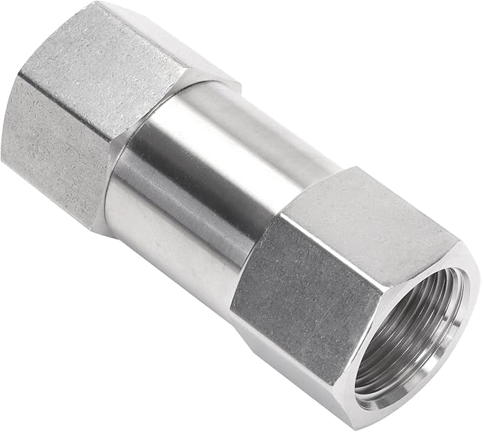 Air Check Valve - 3/4" NPT Female High Pressure Stainless Steel Hex One Way Valve For Air