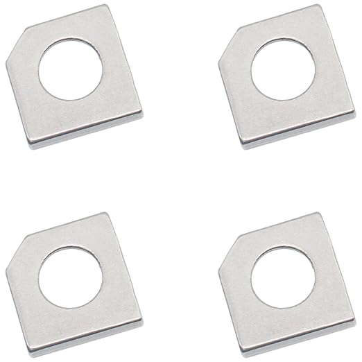 4PCS Heavy Duty Missing Angle Washer 304 Stainless Steel M8 Square Beveled Washers Suitable for Slot Section