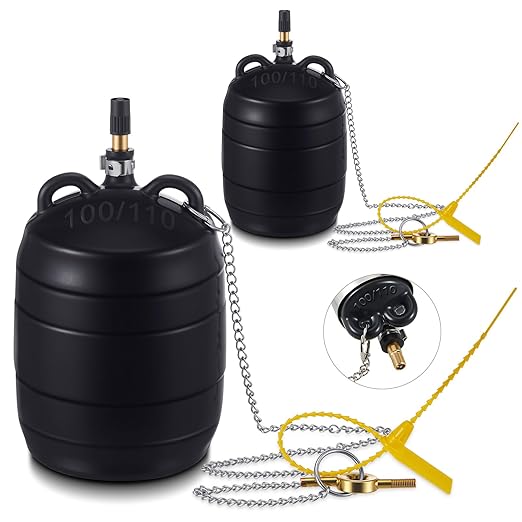 Nuanchu 2 Pieces 4 Inch Inflatable Pipe Ball Plug Pressure Test Rubber Black Plumbing Toilet Drain Test Plug