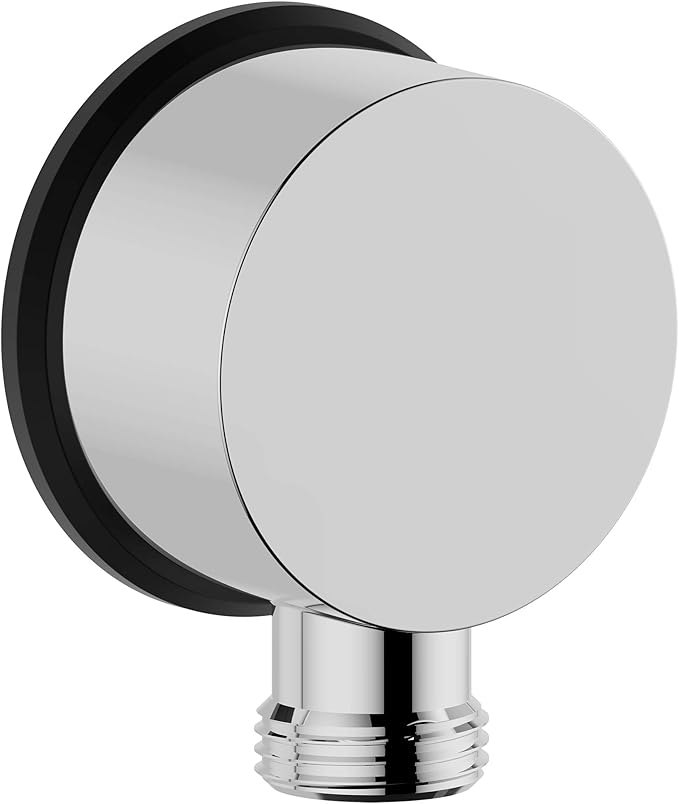 SA-0045-CP Round Handheld Shower Wall Supply Elbow, Wall-Mount Hose Connector, Without Shower Head and Hose, Polished Chrome Finished