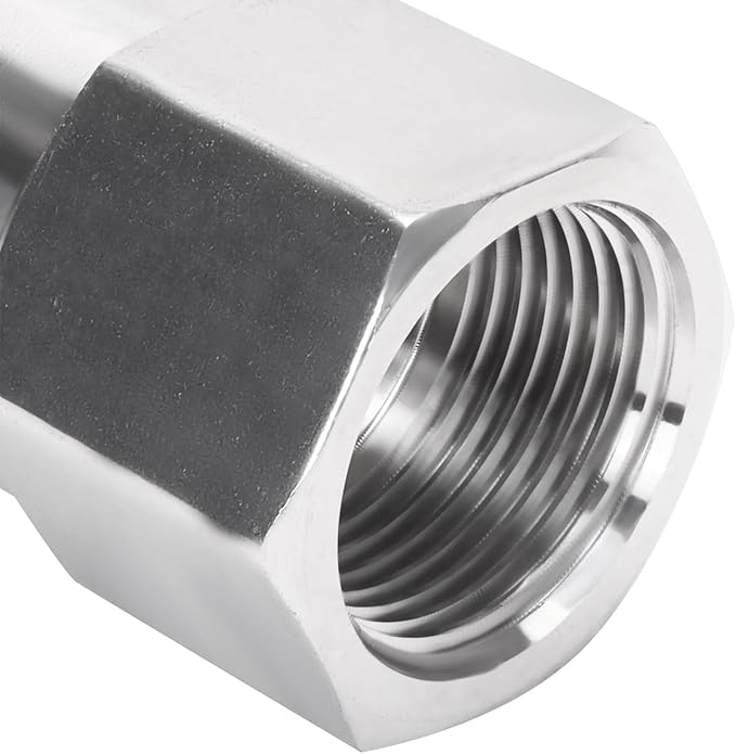 Air Check Valve - 1/2" NPT Female High Pressure Stainless Steel Hex One Way Valve For Air
