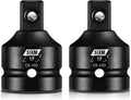 BLACKROBOT 2 Pieces 1” F To 3/4” M Impact Socket Adapter Set, SAE Drive Cr-Mo Steel Exceeds ANSI Standards, Square Drive Socket Reducer for Impact Driver Wrench