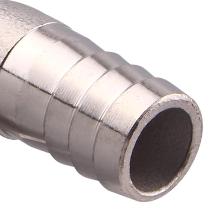 DERNORD 5/8" Hose Barb x 1/2" Male NPT Stainless Steel 90 Degree Elbow- Home Brew Pipe Fitting