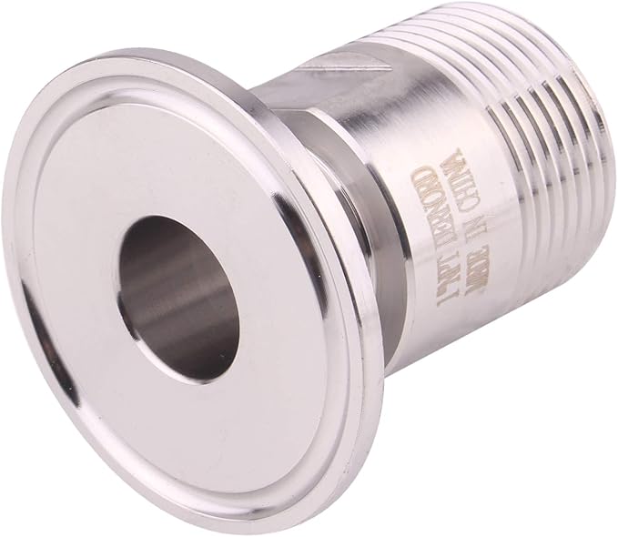 DERNORD 1.5''Tri clamp Adapter to 1 inch MNPT Thread Ferrule Sanitary Pipe Fitting