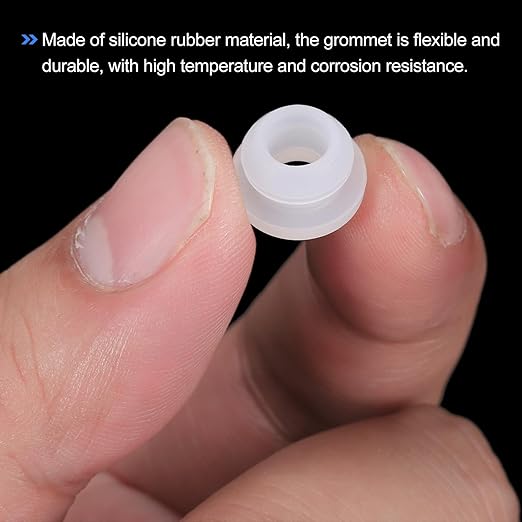 MECCANIXITY 20Pcs Snap Rubber Grommet Plug Mount Dia 8mm ID 5.5mm Narrow Groove Width 2mm Seal Anti-Scratch for Electrical Box Cable Pipes Transparent