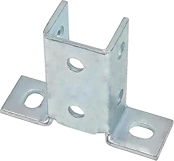 8 Hole Wing Shape 90 Degree Fitting Connector Bracket Braces Fit for 1/2" Bolt in 1 5/8" Strut Channel, 6 Pack