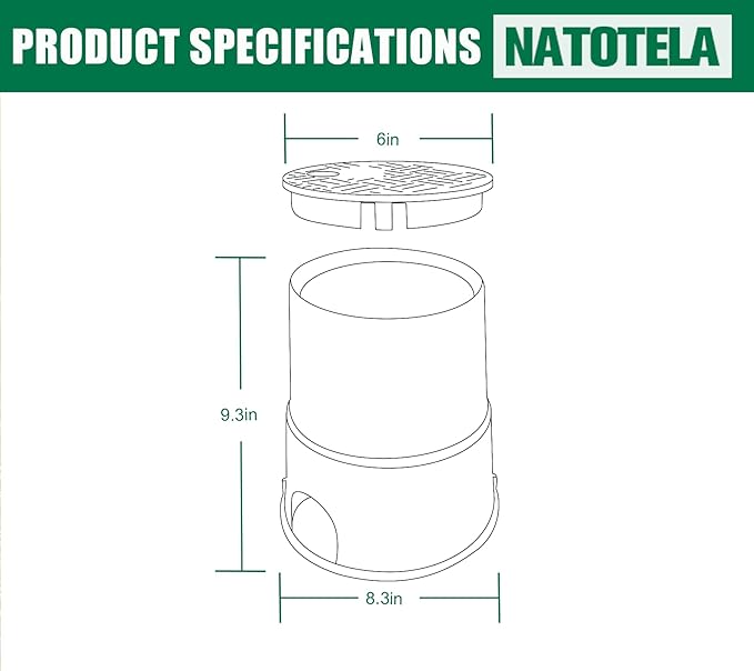 12 Sets Durable PP Valve Boxes Anti Slip 6 In Circular Sprinkler Valve Box, Plastic Round Irrigation Box with lid for Garden Yard Outdoor Lawn Grassland Ground Farm,Water Meter Box Cover