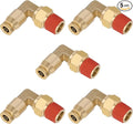 5/32" Quick Push to Connect Fittings Brass 90 Degree Union Swivel Elbow Joint DOT Approved 5/32" Tube OD x 1/8" NPT Thread Air Brake Line Adapter Air Suspension Kit for Car Truck Trailers 5pcs