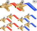 10 Pack ORIANSE 1/2 Inch Heavy Duty Pex Ball Valve with Drop Ear Brass Barb Crimp 1/4- Turn Full Port Shut Off For PEX-b Connection Hot and Cold Water,Cetified by NSF/ANSI 61, ASTM F1807