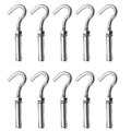 Concrete Wall Hook, Lsqurel 304 Stainless Steel Concrete Anchors Heavy Duty Open Expansion Bolts for Concrete Wall (M6-10Pack)