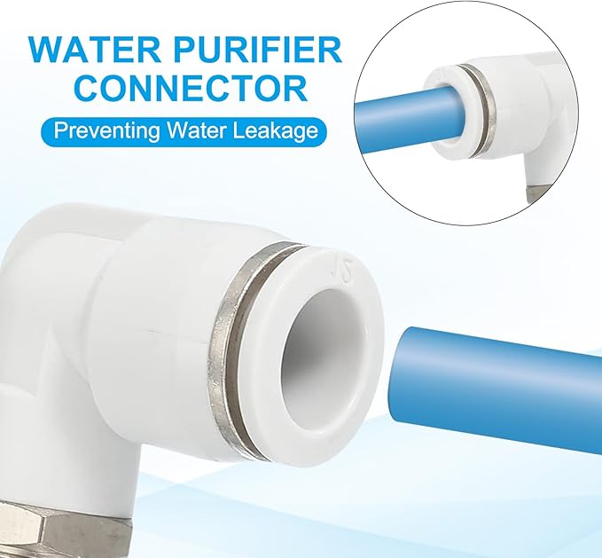 PATIKIL Push to Connect Fitting, 5 Pack Pneumatic Air Elbow Quick Connector 1/4"PT Male Thread x 12mm Tube 90 Degree Connect Tubing Elbow Air Tube Fitting Pneumatic Quick Adapter, White