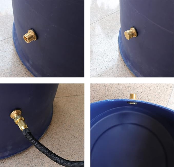 Brass Tank Bulkhead Fitting With Plug,Double 1/2" Female NPT and 3/4" Male GHT (Garden Hose Threaded)