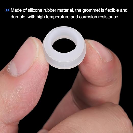 MECCANIXITY 20Pcs Snap Rubber Grommet Plug Mount Dia 13mm ID 10mm Narrow Groove Width 2mm Seal Anti-Scratch for Electrical Box Cable Pipes Transparent