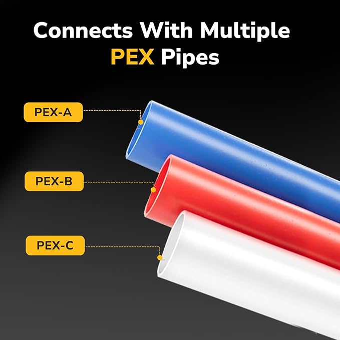 10 Pack 1/2" Pex Plug End Cap, Pex Fittings, Heavy-Duty Brass Crimp Fittings for PEX Pipes with Leak-Resistant Construction, NSF & UPC Certified