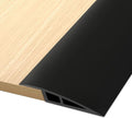 Vinyl Door Threshold Flooring Transition Strip Self Adhesive Carpet Edging Strip for Laminate Doorway Edge Threshold from 3/5" to 4/5" (Black, 10 Ft)
