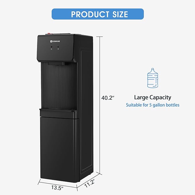 5 Gallon Water Dispenser (Water Cooler with Refrigerator)