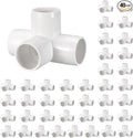 40 Pack 3/4" SCH40 PVC Elbow Pipe Fitting, 4-Way PVC Elbow Corner Side Outlet Tee Fitting, Furniture Grade Pipe Connectors for DIY Project, Pond Protection, Socket x Socket